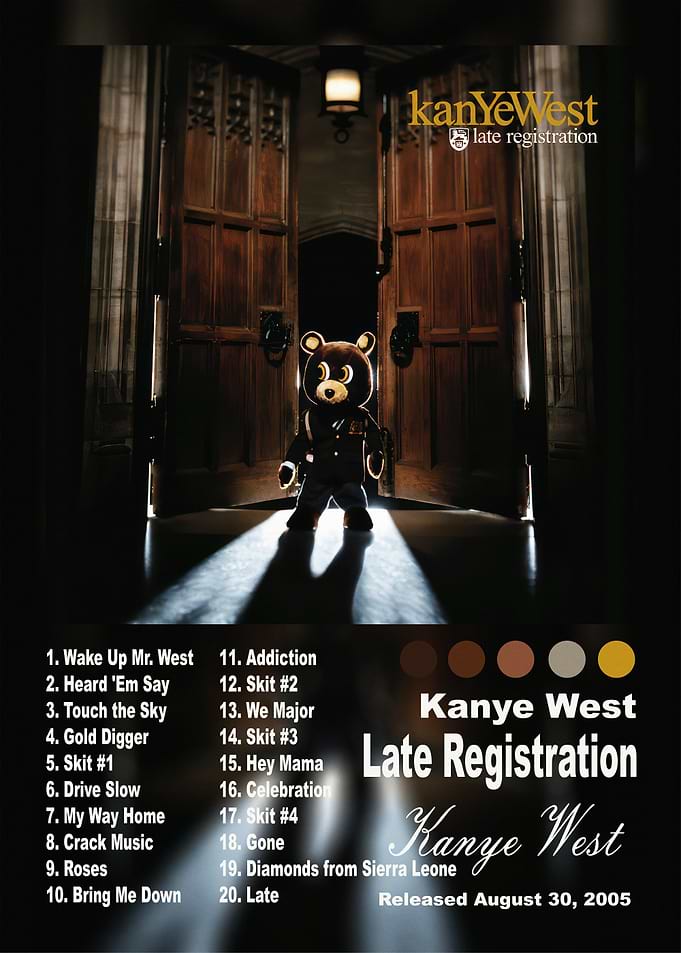 Kanye West Late Registration Album Poster
