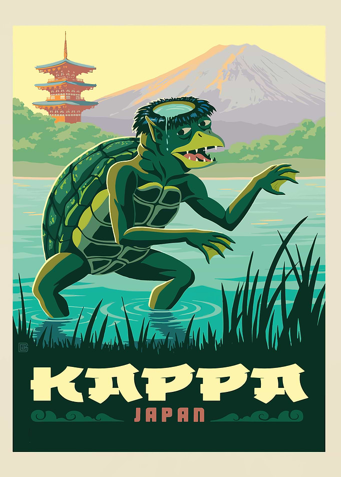 Vintage Style Kappa Japan Poster