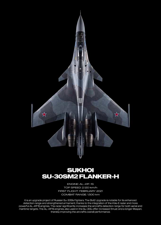 Sukhoi Su-30SM2 Flanker-H Technical Poster