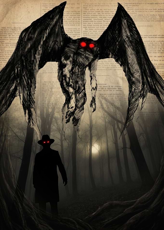 Mothman and Shadow Man Encounter
