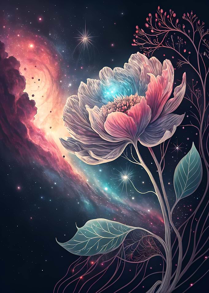Cosmic Flower in Deep Space