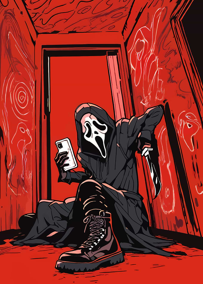 Ghostface Killer Taking a Selfie