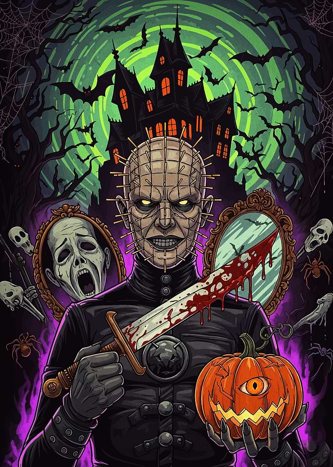 Pinhead Halloween Horror Art