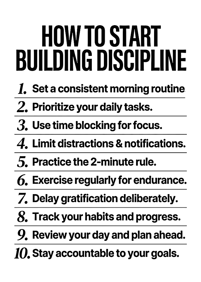 How to Start Building Discipline List