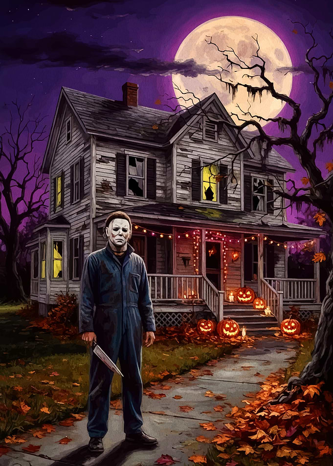Michael Myers Halloween House Scene
