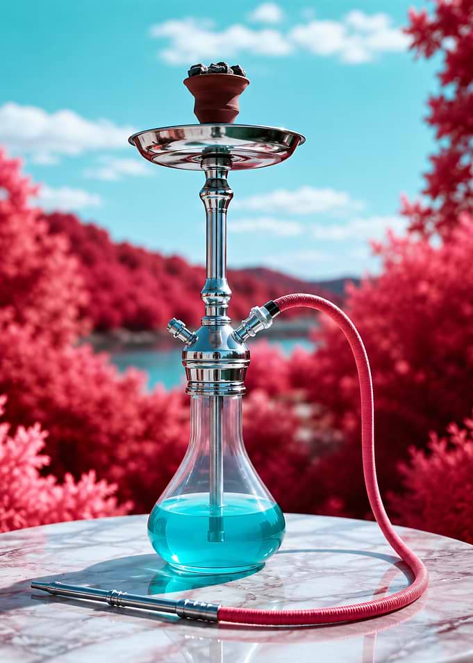 Aerochrome Hookah on Marble Table