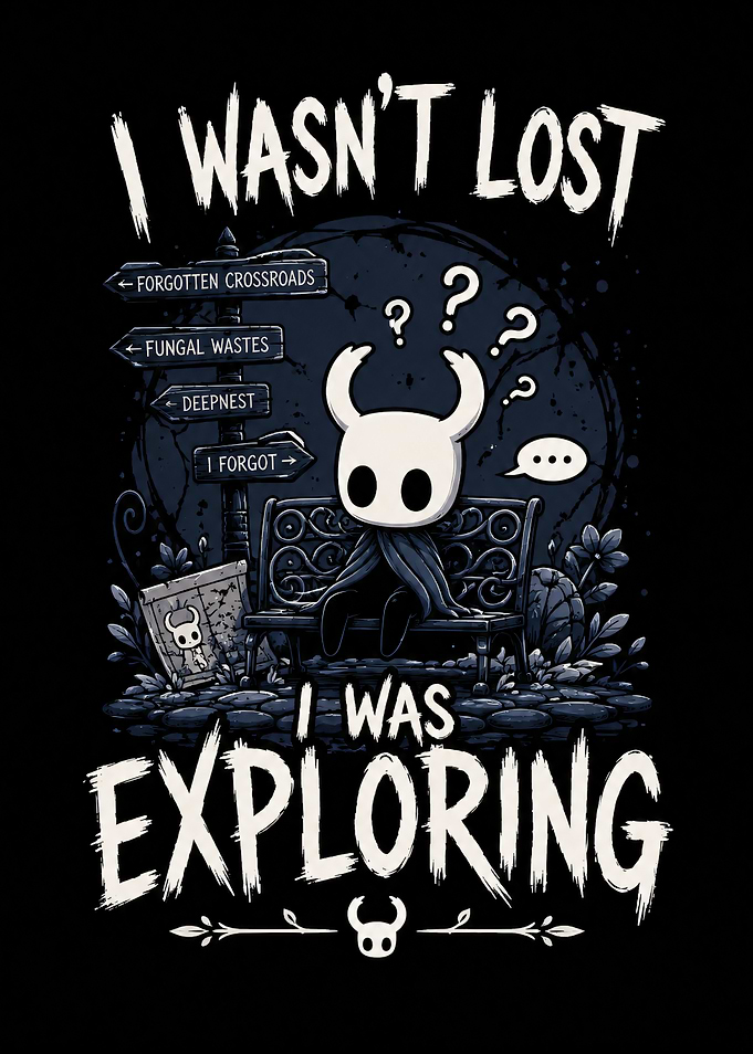 Hollow Knight Exploring T-Shirt Design