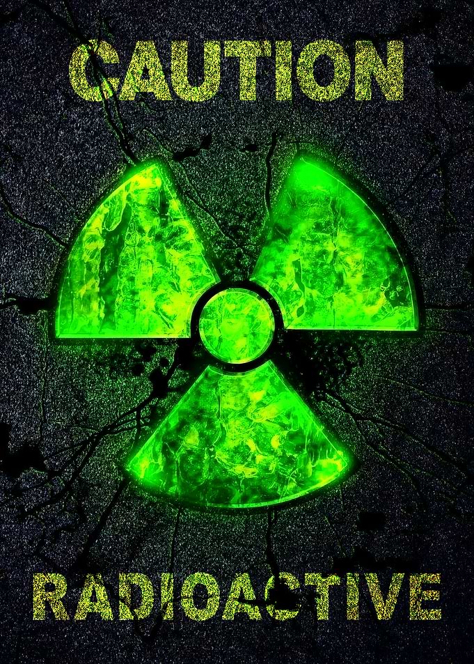 Caution Radioactive Minimalist Posters