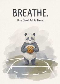 Panda Basketball Inspirational Poster