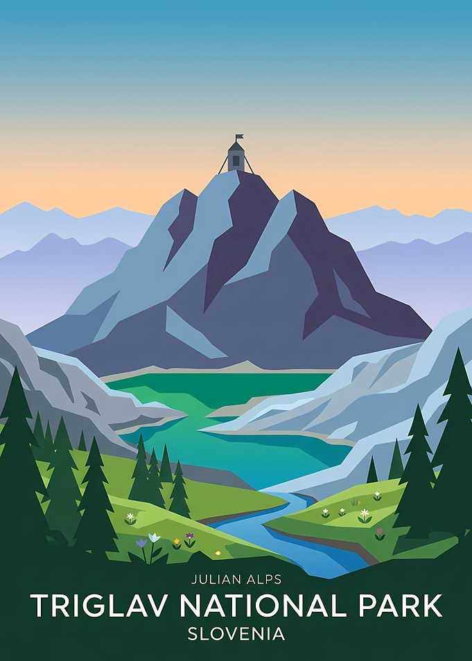 Triglav National Park Travel Poster
