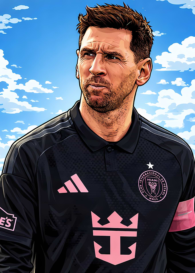 Lionel Messi Inter Miami Digital Portrait