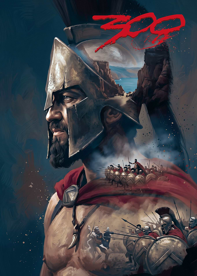 300 Spartan Warrior Movie Poster