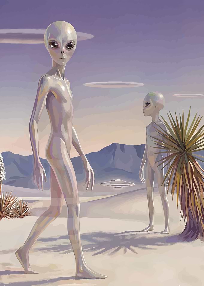 Aliens in the Desert Landscape