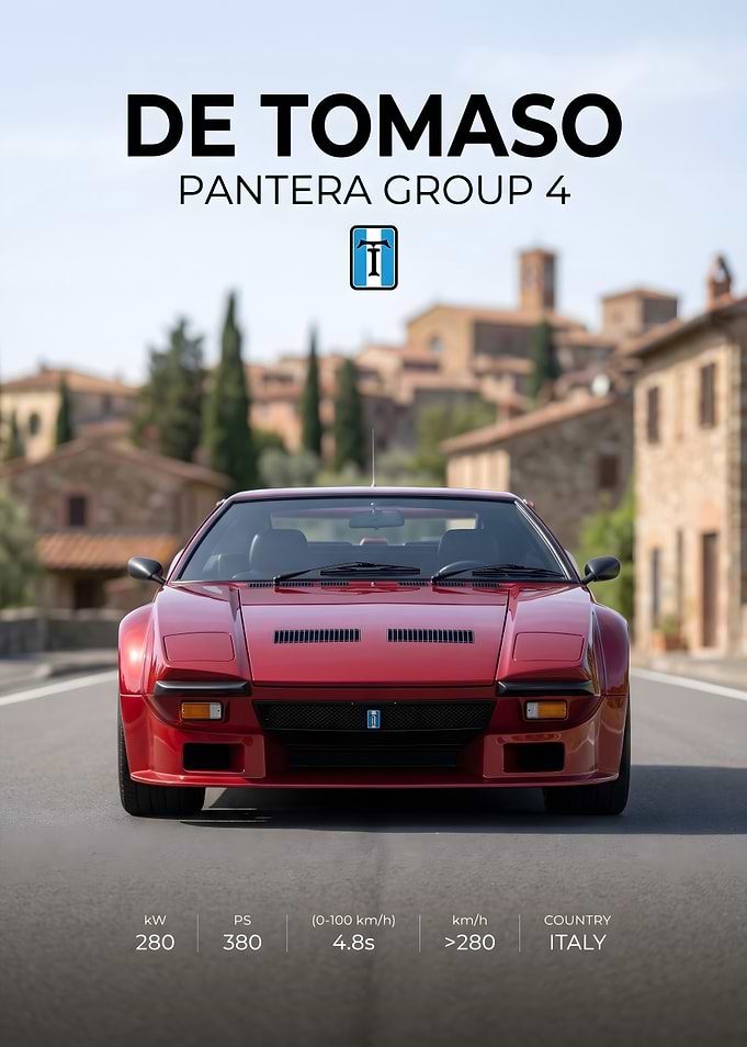 De Tomaso Pantera Group 4 Poster