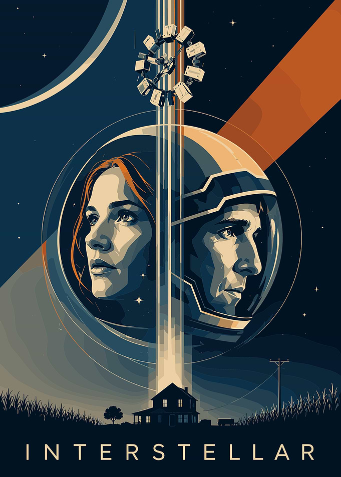 Interstellar Movie Minimalist Poster