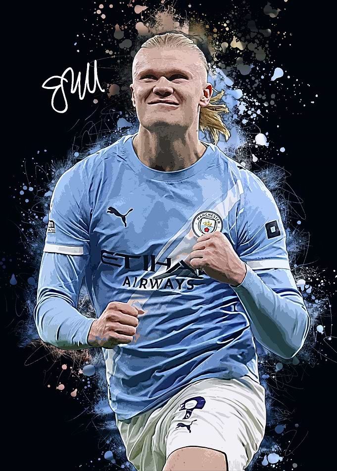 Erling Haaland Art Portrait
