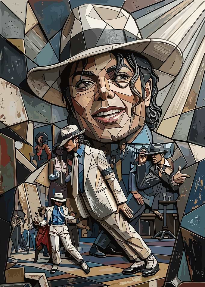 Michael Jackson Smooth Criminal Mosaic Art