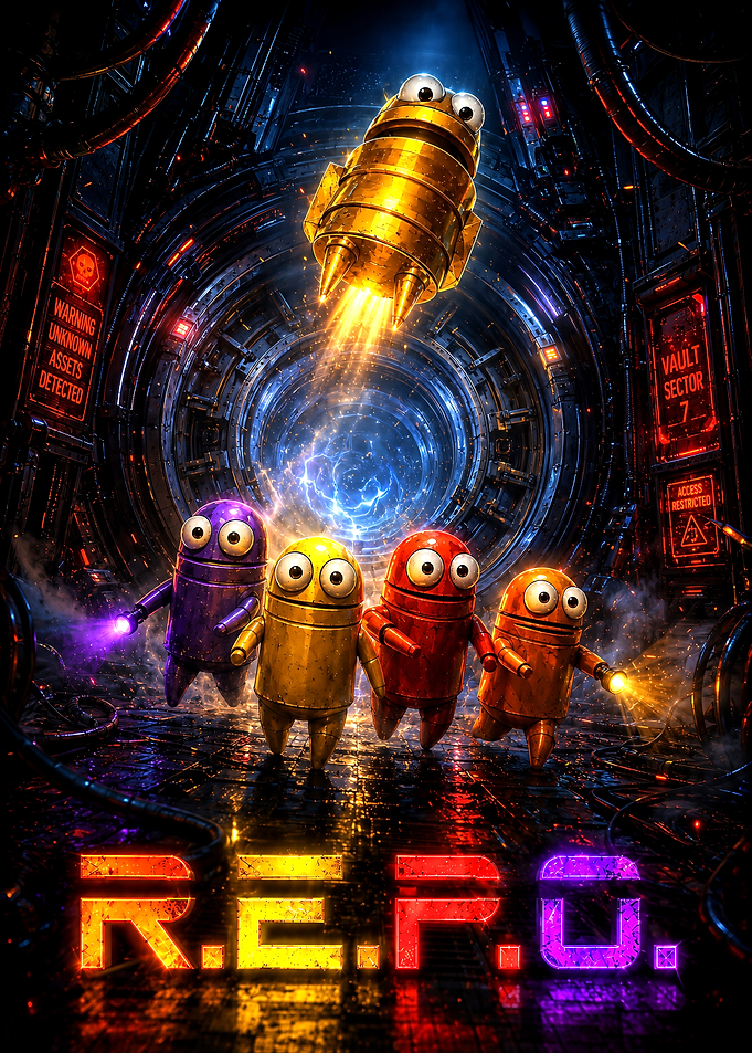 R.E.P.O. Sci-Fi Robot Adventure Poster