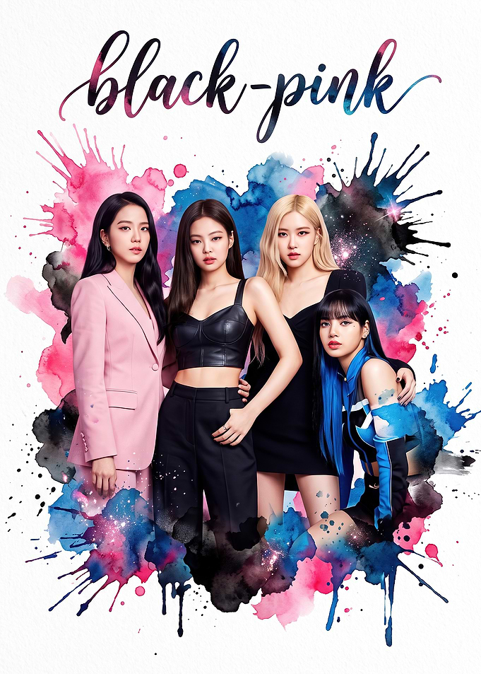 Blackpink Watercolor Style Poster