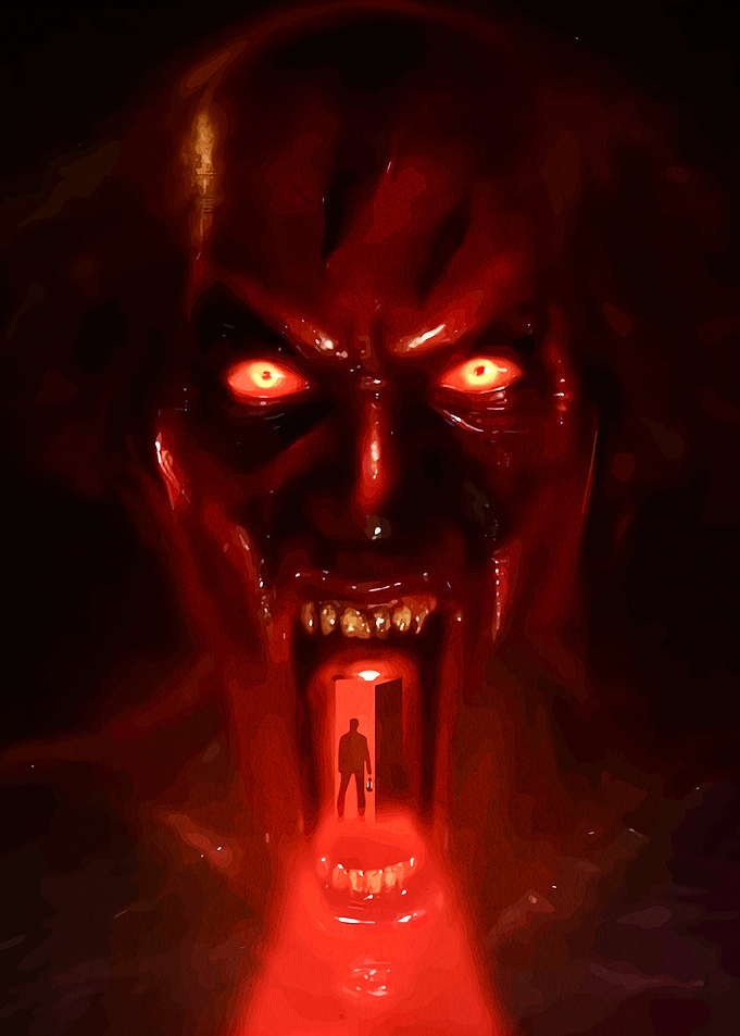 Insidious Demon Screaming Silhouette