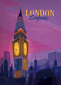 London Big Ben Travel Poster
