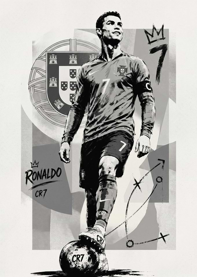 Cristiano Ronaldo Portugal Soccer Poster