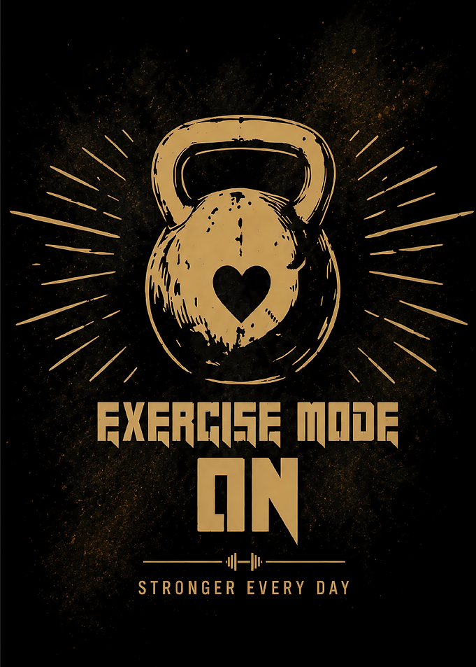 Exercise Mode On Kettlebell Poster