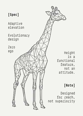 Geometric Giraffe Minimalist Poster