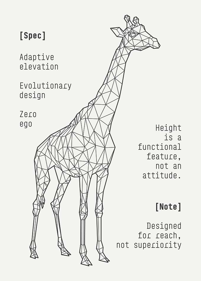 Geometric Giraffe Minimalist Poster
