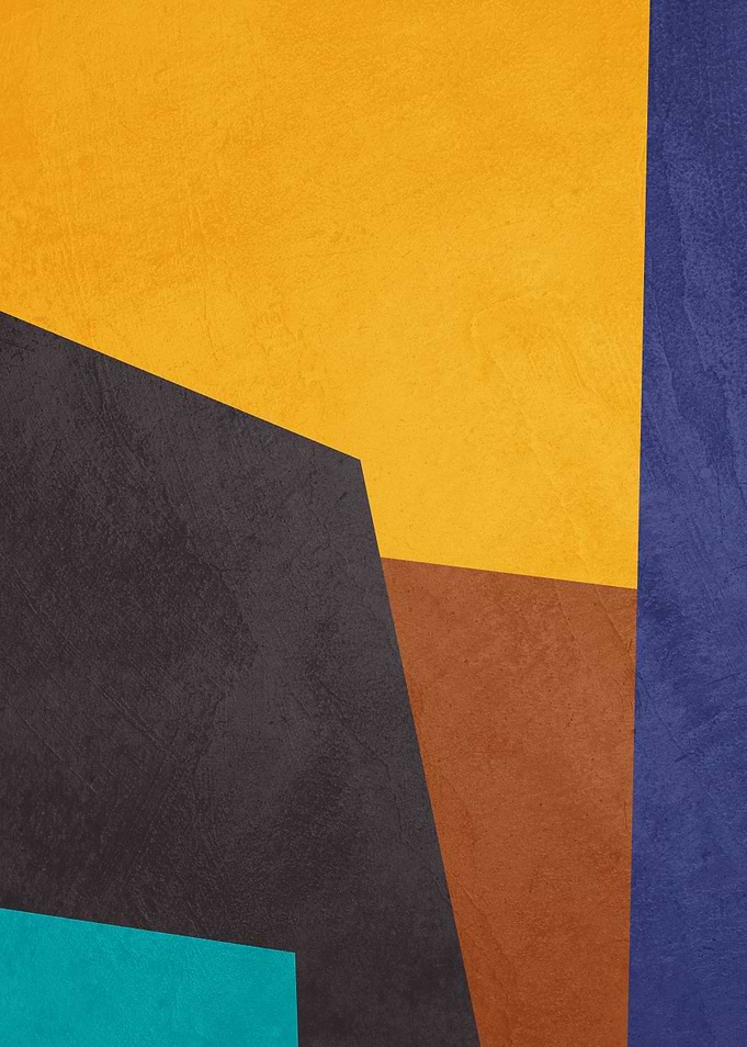 Abstract Geometric Color Block Art