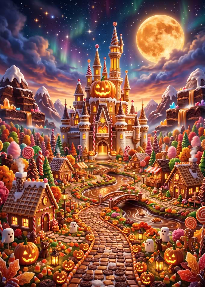 Magical Halloween Gingerbread Candy Kingdom