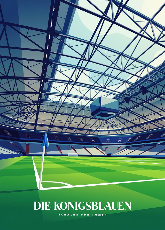 Schalke 04 Stadium Minimalist Poster