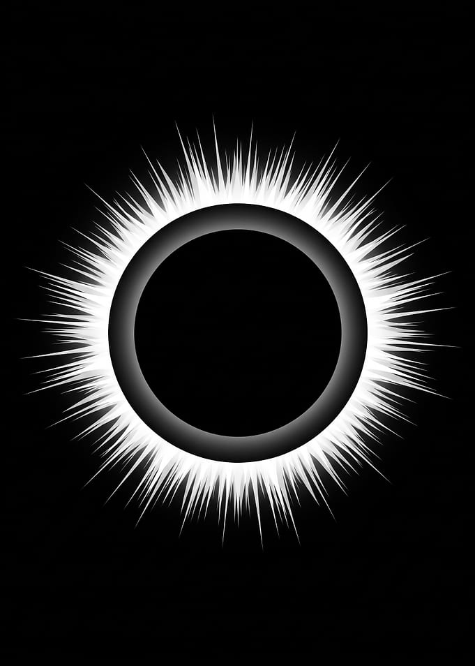 Minimalist Solar Eclipse Graphic