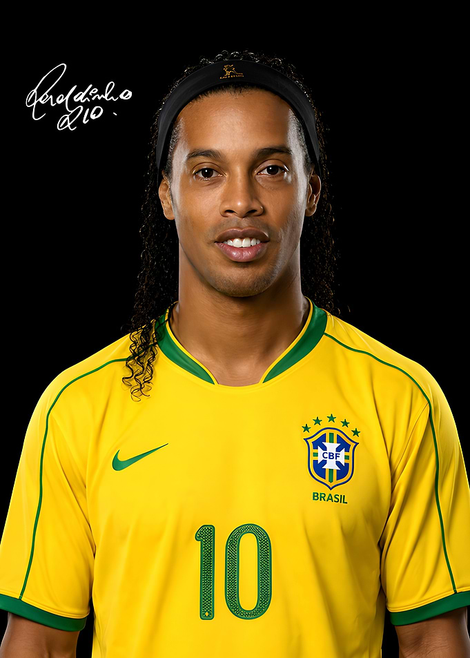 Ronaldinho Brazil National Team Portrait