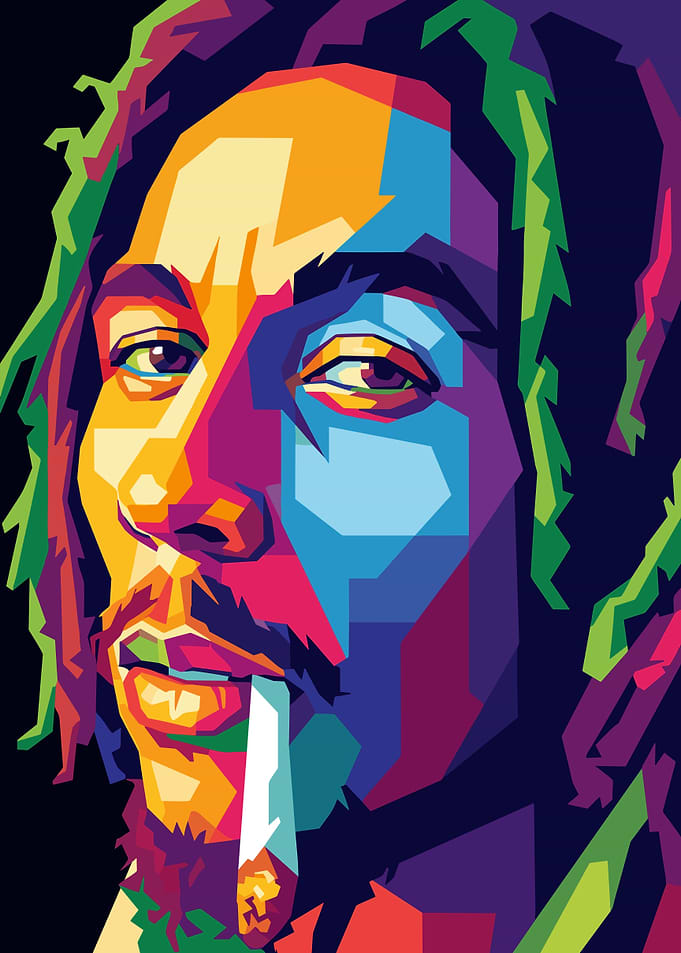 Bob Marley Pop Art Portrait