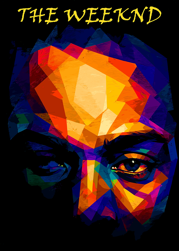 The Weeknd Geometric Pop Art Portrait