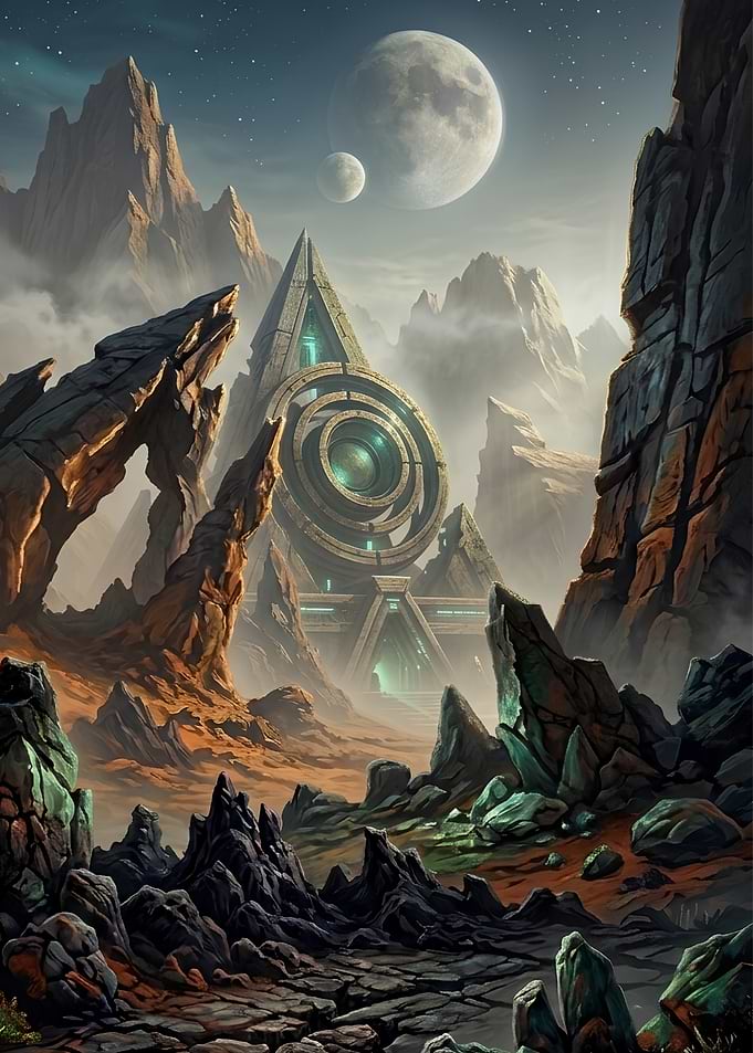 Alien Planet Ancient Temple Landscape