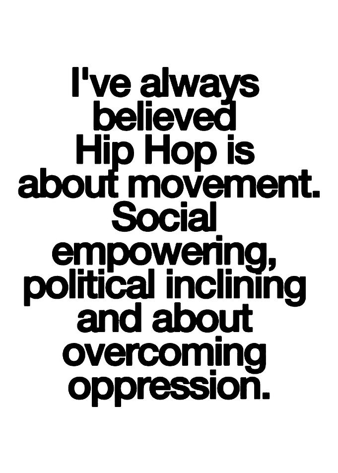 Inspirational Hip Hop Quote Poster
