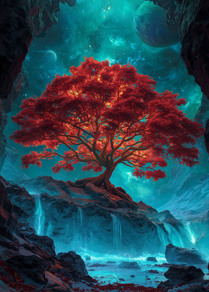 Crimson Tree of the Galaxy Canyon