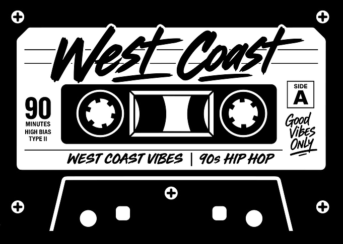 West Coast 90s Hip Hop Cassette
