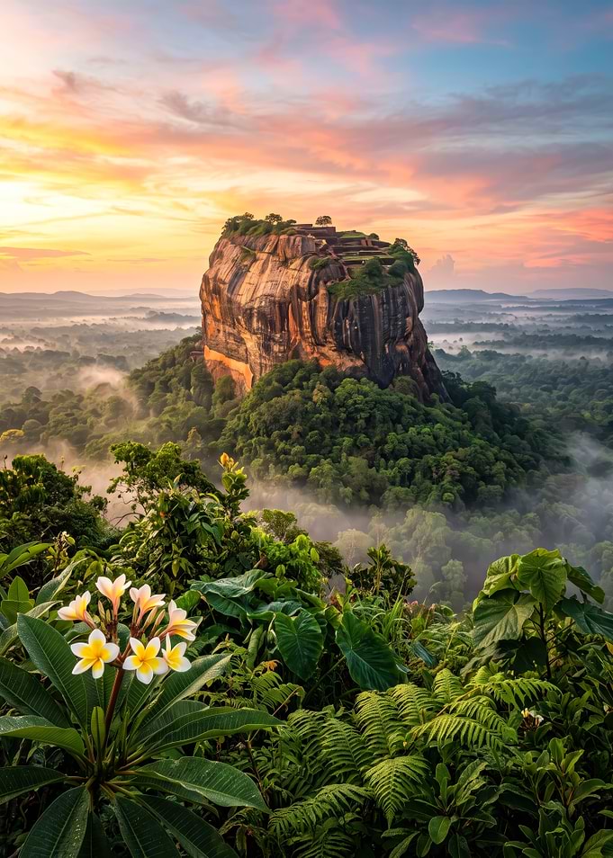 Sigiriya Rock Fortress at Sunrise