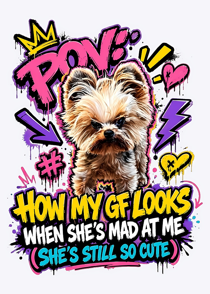 Funny Angry Puppy Graffiti Art