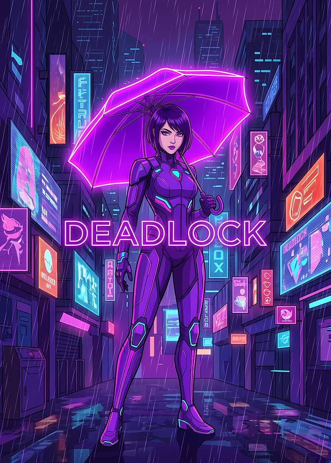Deadlock Neon City Scene