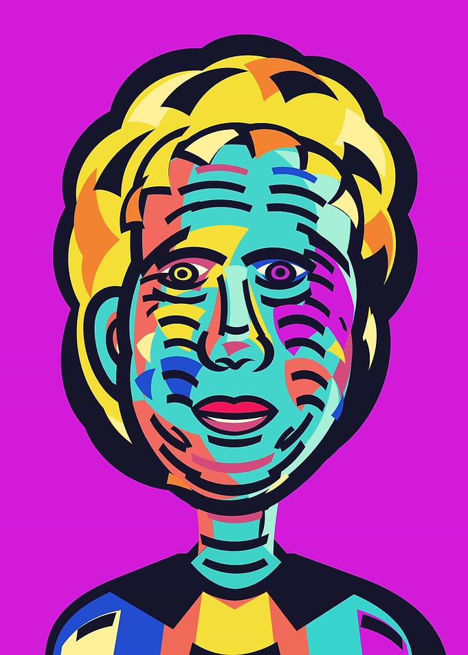 Pop Art Portrait of Pop Star