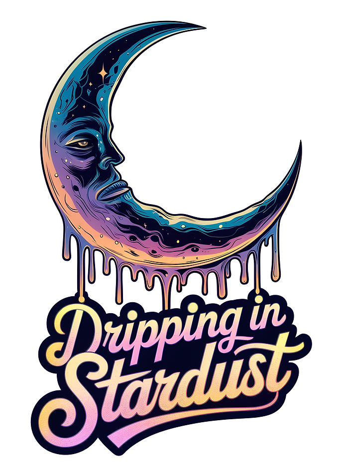Dripping in Stardust Moon Illustration