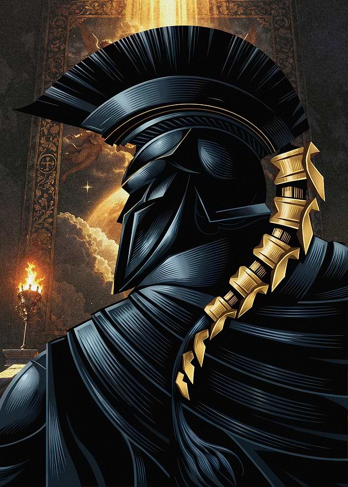 Spartan Warrior in Profile