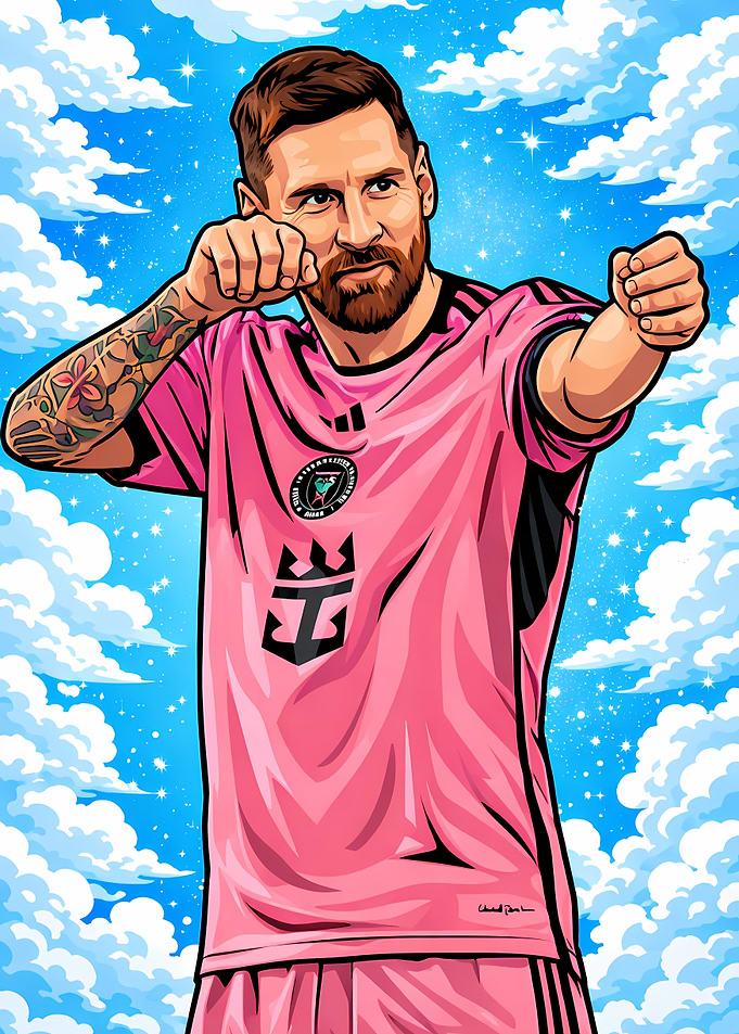 Lionel Messi Inter Miami Illustration