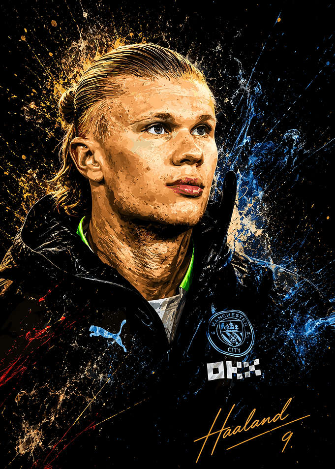 Erling Haaland Manchester City Portrait