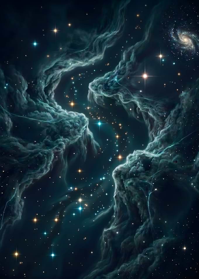 Deep Space Nebula and Starfield