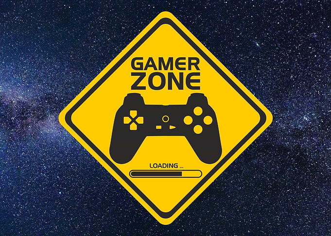 Gamer Zone Warning Sign